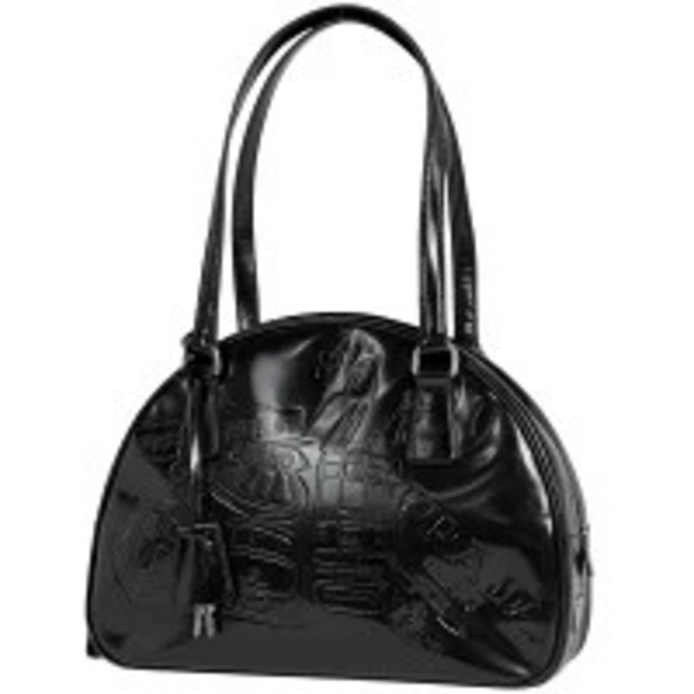 Prada SPAZZOLATO PRIN plate 2way Shoulder Bag enamel Patent Vernis leather